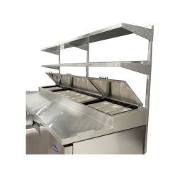 Atosa USA, MROS-93P, Stainless Steel Double Overshelf for 67" Pizza Prep Table