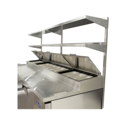 Atosa USA, MROS-67P, Stainless Steel Double Overshelf for 44" Pizza Prep Table