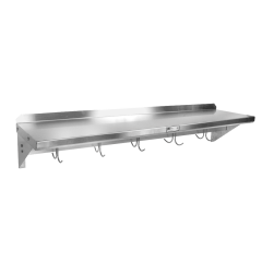 John Boos, BHS12108PR, Overshelf, Wall-Mounted With Pot Rack
