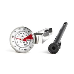 CDN Measurement Tools, IRB220-F-6.5, Thermometer, Beverage & Frothing 0 - 220F 1-1/2-In Dial W/ Frothing Zone 6-1/2-In Stem W/ Vessel Clip Anti-Microbial