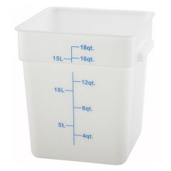 Winco, PTSC-18, Square Food Storage Containers