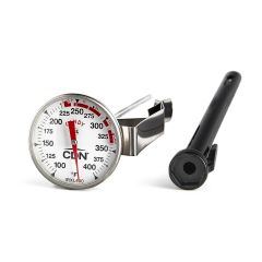 CDN Measurement Tools, IRXL400, Thermometer, Candy & Deep Fry 100 - 400F 1-3/4-In Dial 7-In Stem W/ Vessel Clip Anti-Microbial