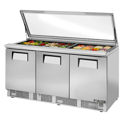True Manufacturing, TFP-72-30M-FGLID-HC, Refrigerated Counter, Mega Top Sandwich / Salad Unit