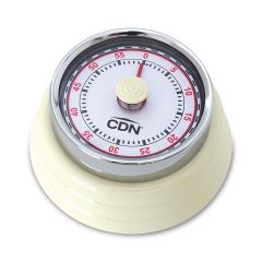 CDN Measurement Tools, MT4-W, Timer, Mechanical 1 Hour By Min 2-In Face - White
