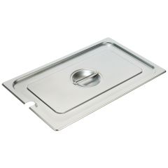 Winco SPCF Steam Table Pan Cover, 1/1 size, slotted, with handle,