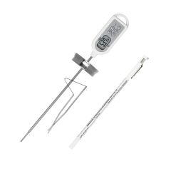 CDN Measurement Tools, DTW450L, Thermometer, Digital Waterproof Long Stem Dishwasher -40 - 450F Anti-Microbial W/ Heat Shield & Vessel Clip
