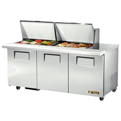 True Manufacturing, TSSU-72-24M-B-ST-HC, Refrigerated Counter, Mega Top Sandwich / Salad Unit